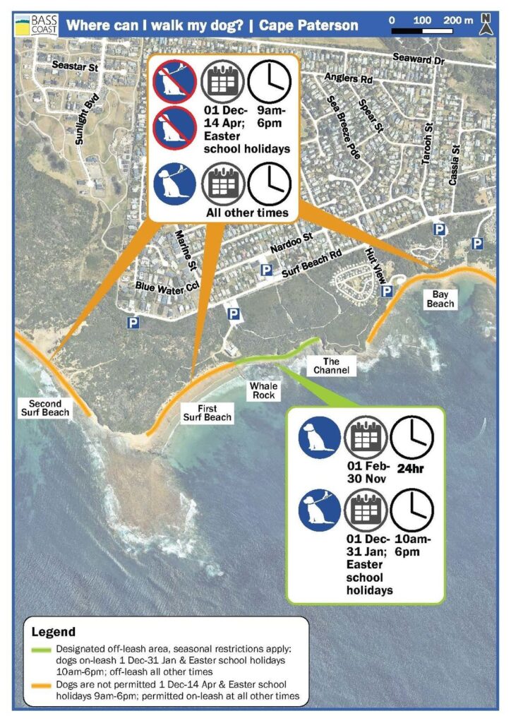 Cape Paterson dog beach map