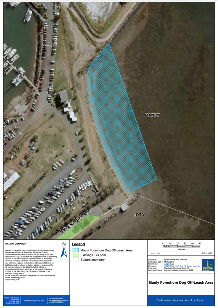 Manly dog beach map