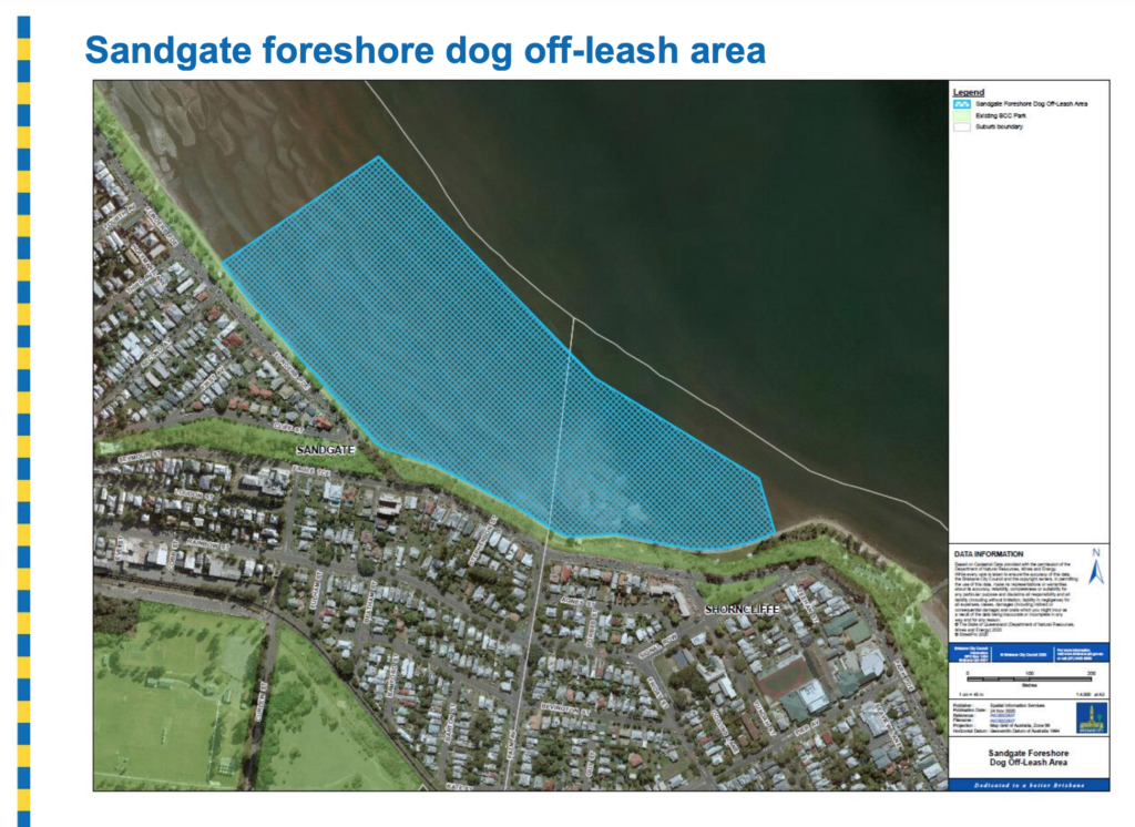 Sandgate dog beach map